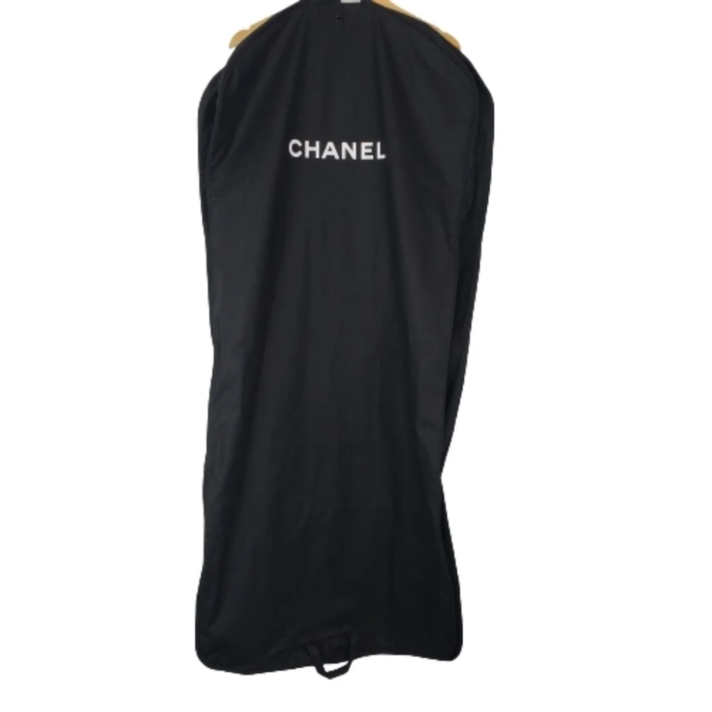 Auth Chanel black garment bag